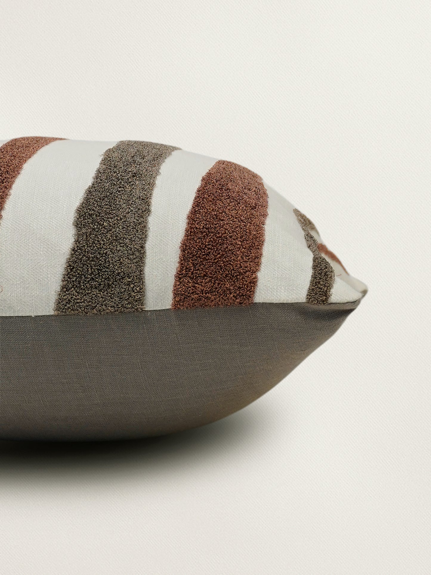 Embroidered Cushion Cover 18 Inch x 18 Inch | Beige | Cotton