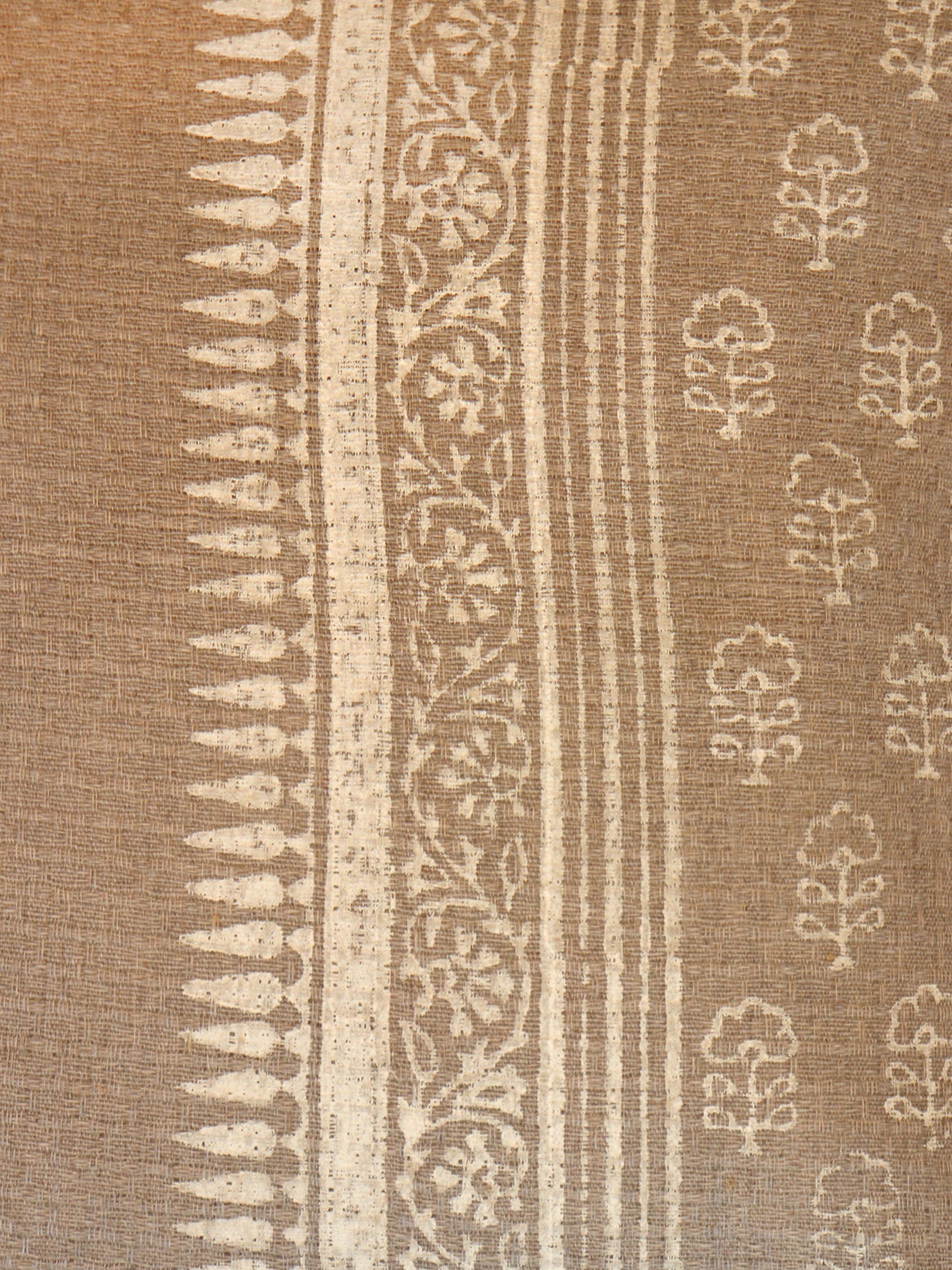 Block Print Cushion Cover with Piping | Cotton | Brown | 16 Inch x 16 Inch | Decorative Throw Pillow | Sofa