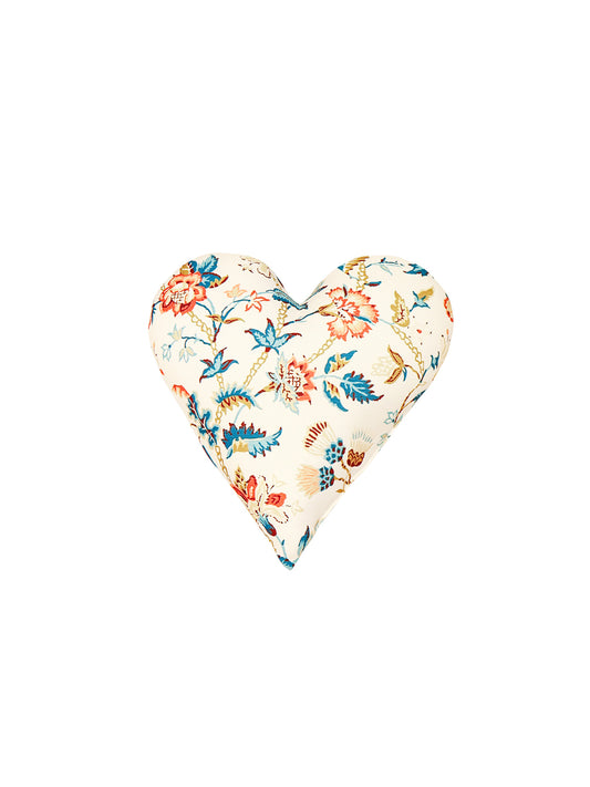 Prefilled Heart Shaped Cushion Cover | Floral Print Valentine's Day Gift | Multicolor - 12x12 Inch