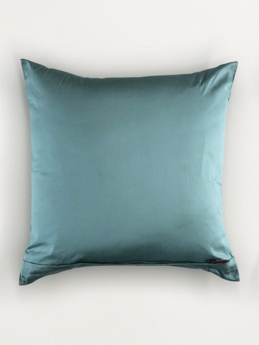 Zari Embroidered Cushion Cover 20 Inch x 20 Inch | Green