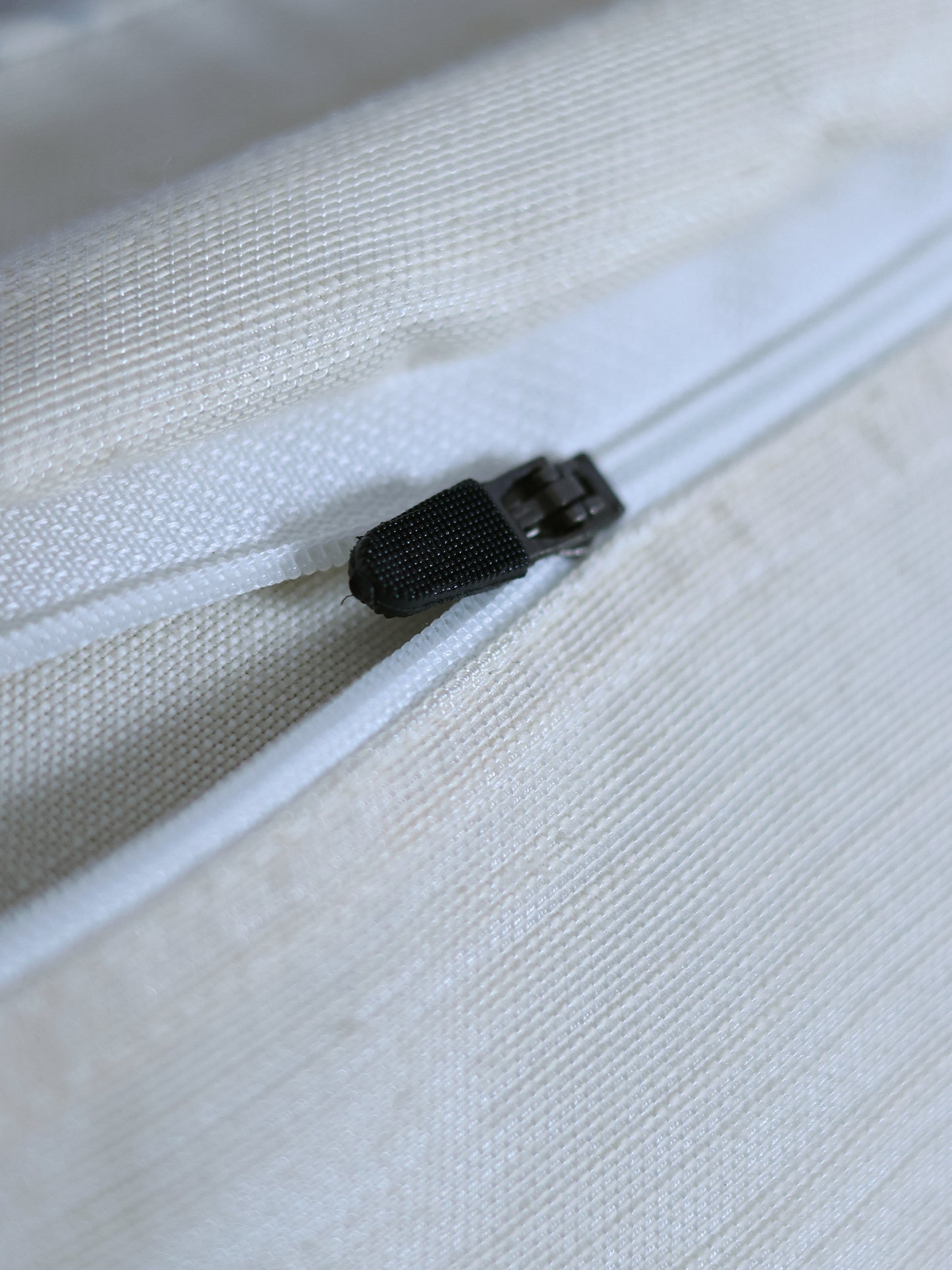 Polyester Blend Cushion Cover - Off White with Digital & Hand Work and Lace, 16x16 inches, Set of 1