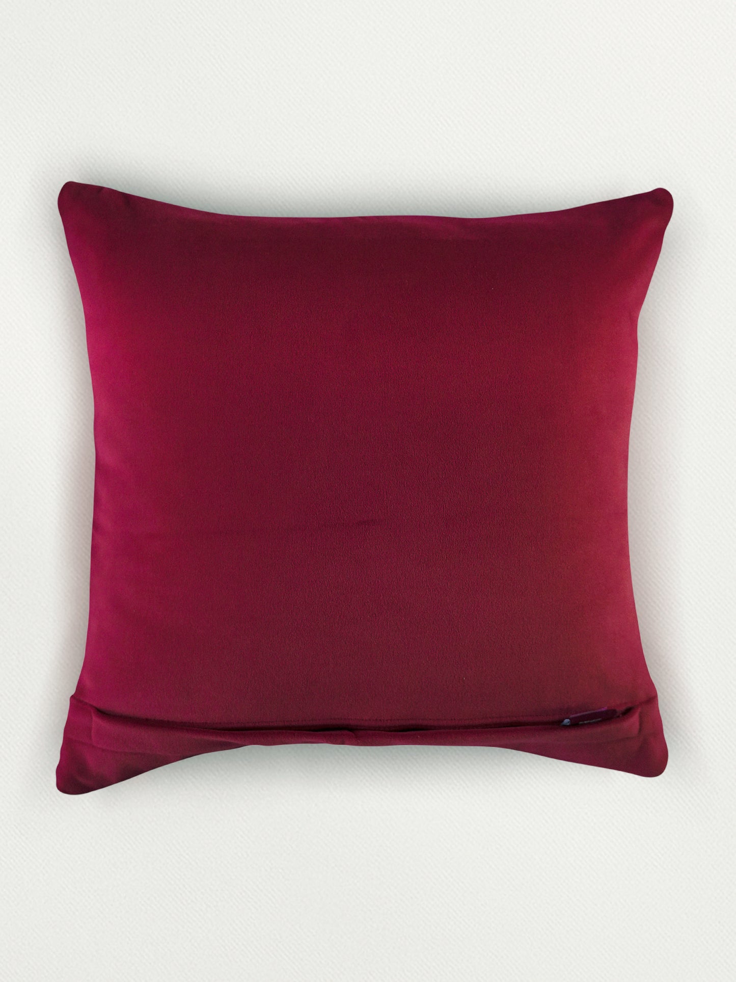 Pink Embroidered Cushion Cover 16 Inch x 16 Inch | Velvet