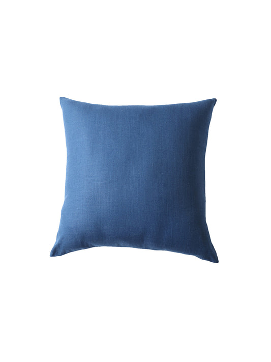 Cushion Cover (Euroshams) for Sofa, Bed Cotton Blend | Self Textured | Navy Blue - 24x24in(61x61cm) (Pack of 1)