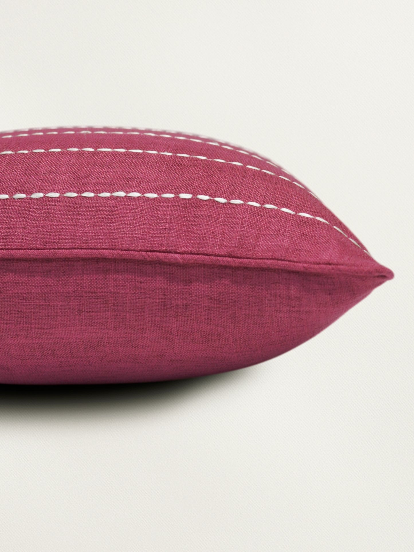 Embroidered Cushion Cover 16 Inch x 16 Inch | Polyester | Pink