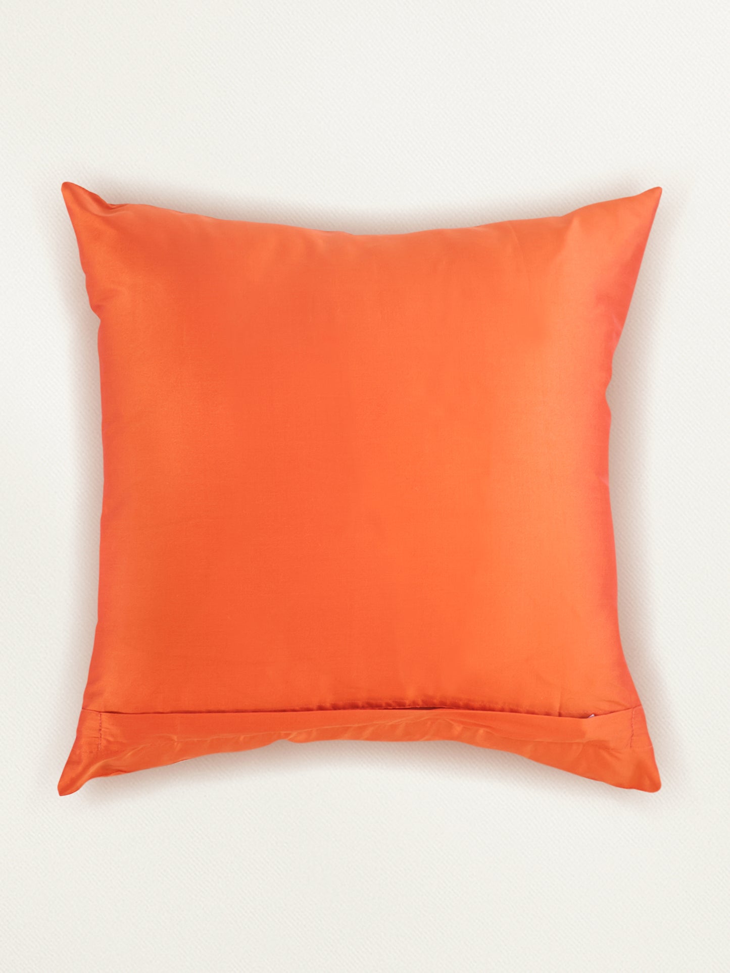 Aari Embroidered 100% Polyester Cushion cover | 16x16inch | Orange