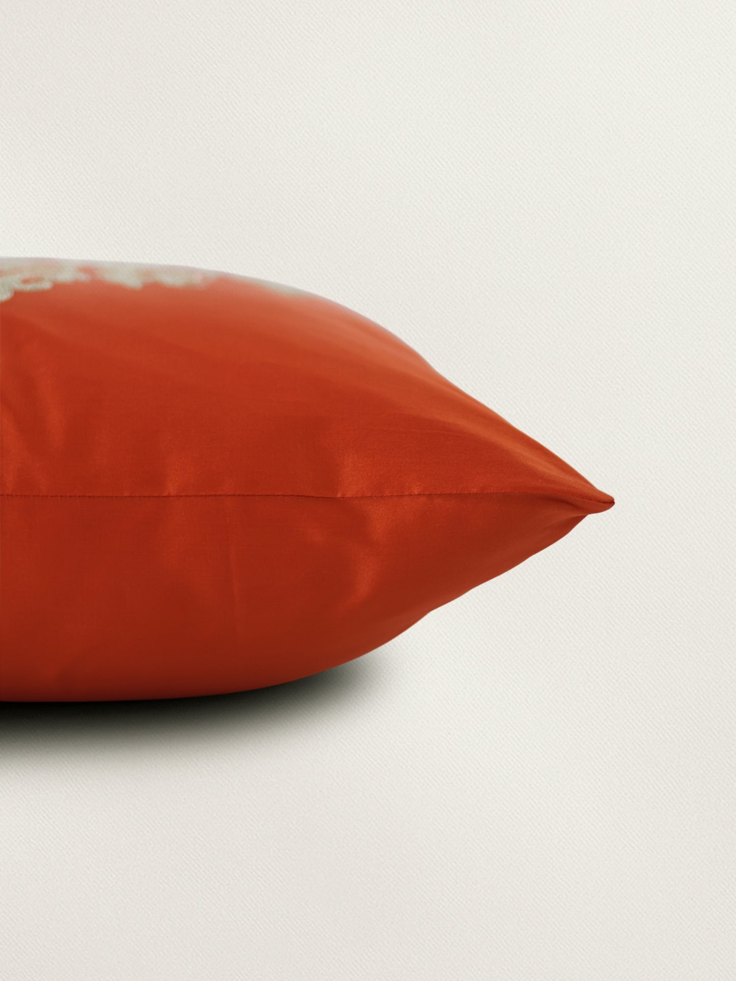 Aari Embroidered 100% Polyester Cushion cover | 16x16inch | Orange