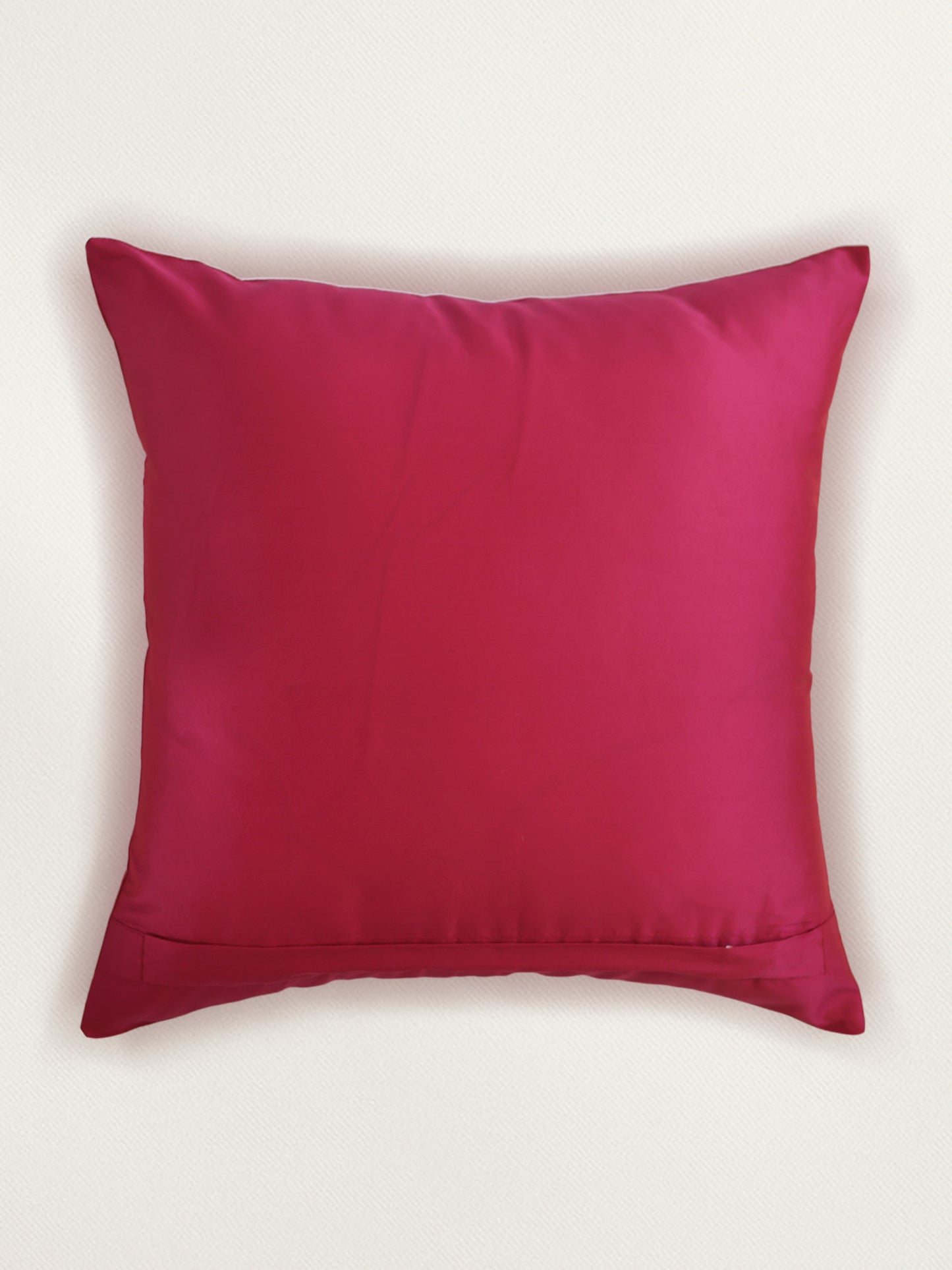 Aari Embroidered 100% Polyester Cushion cover | 16x16inch | Pink