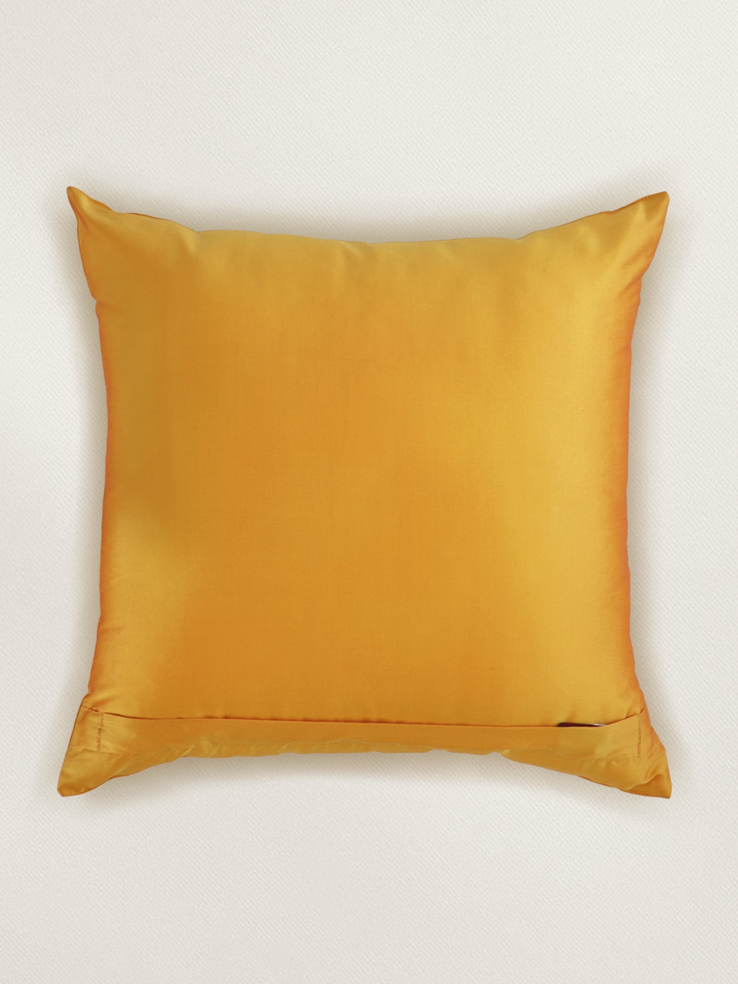 Aari Embroidered 100% Polyester Cushion Cover | 16x16inch | Yellow