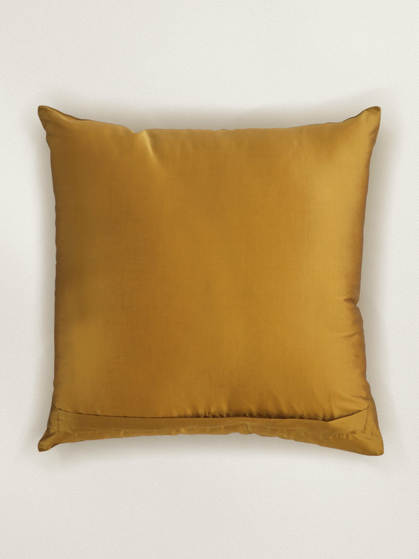 Embroidered 100% Polyester Cushion Cover, | 16x16inch | Golden