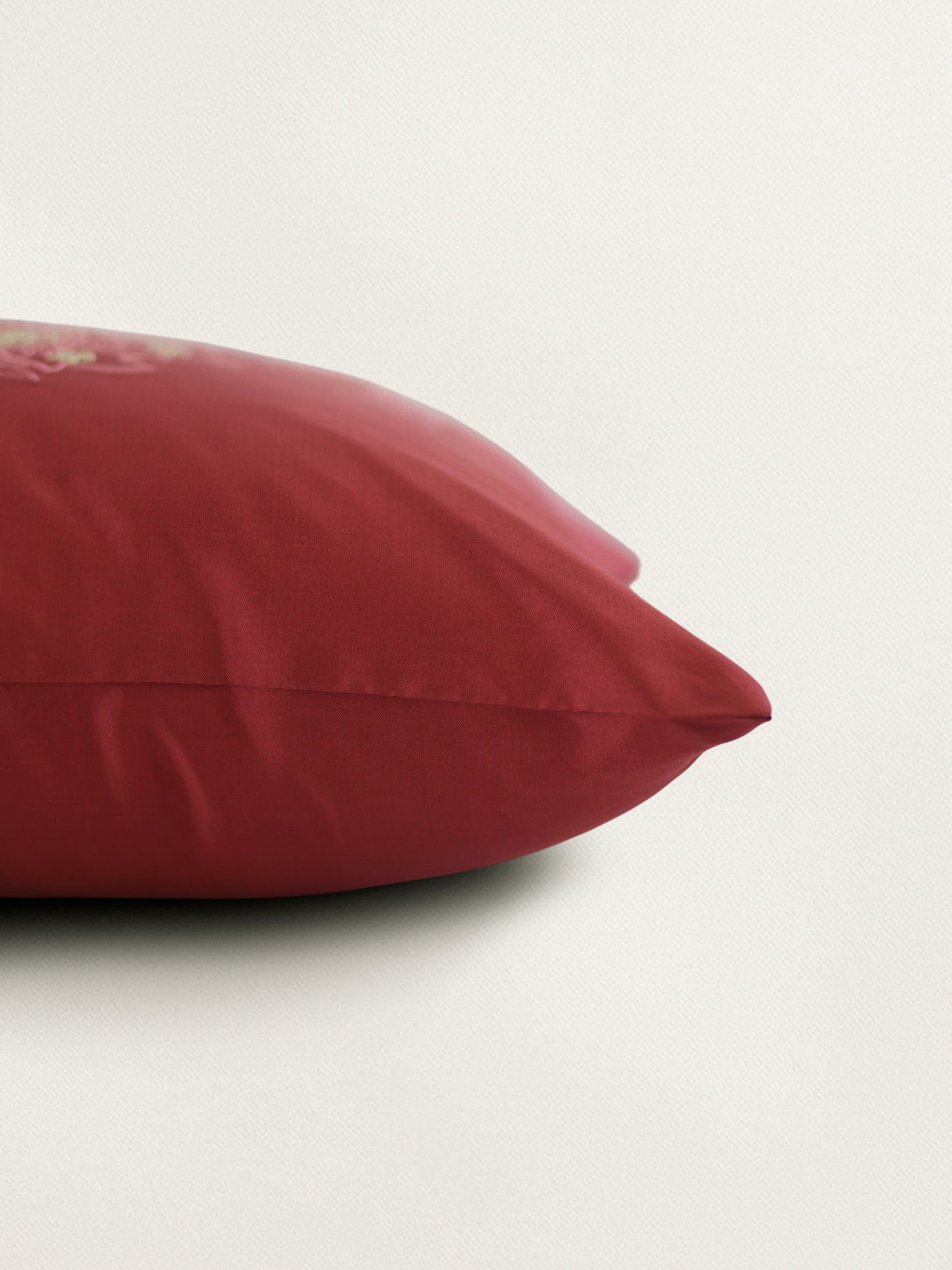 Embroidered 100% Polyester Cushion Cover | 16x16inch | Coral