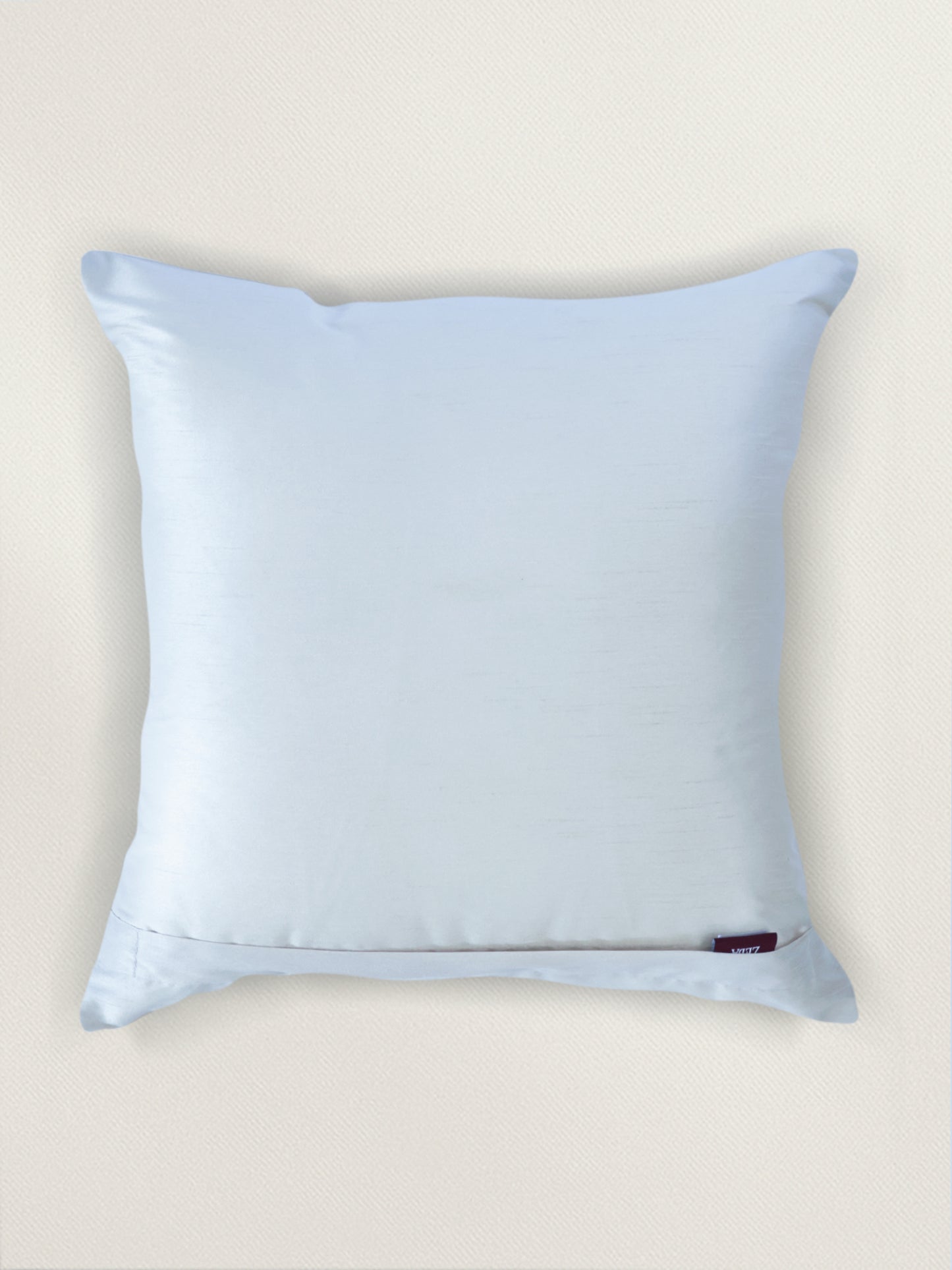 Hand Embroidered Taffeta Cushion Cover 16x16 Inch, Pink