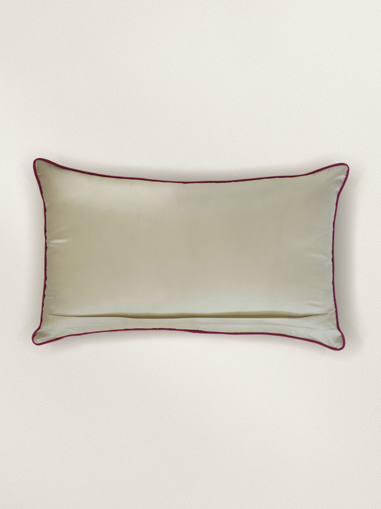 Embroidered Taffeta Cushion cover 12x20inch, Multicolor