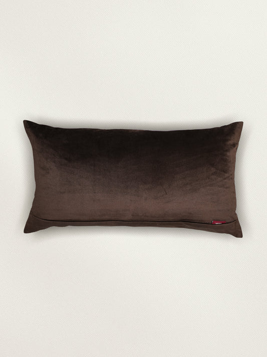 Brown Animal Applique | 12 x 22 inch Decorative Cushion Cover