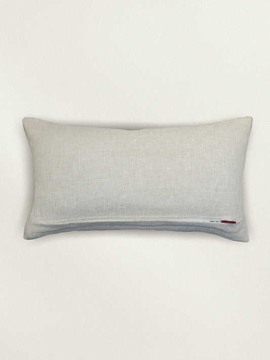 Embroidered Brown | 12 x 22 inch Rectangular Cushion Cover