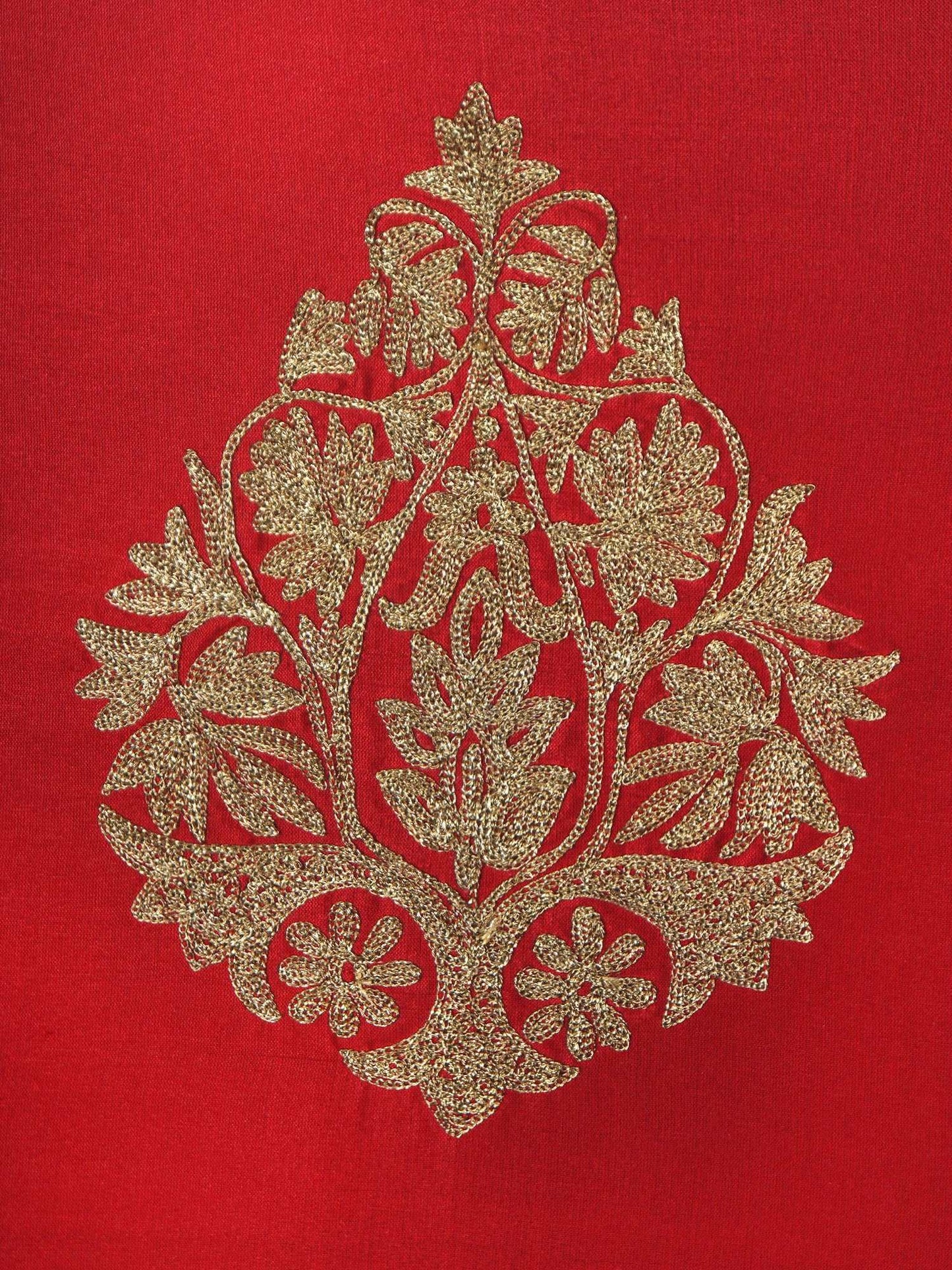 Cushion Cover for Sofa, Bed | Polyester Paisley Motif Embroidery | Multi Color - 16x16in(40x40cm) (Pack of 3)