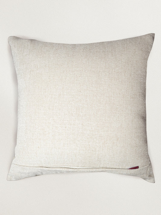 Rustic Embroidered 16 x 16 inch Linen Cushion Cover