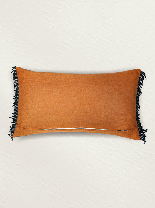 Animal Printed 12 x 22 inch | Fringe Edges | Velvet Cushion Cover