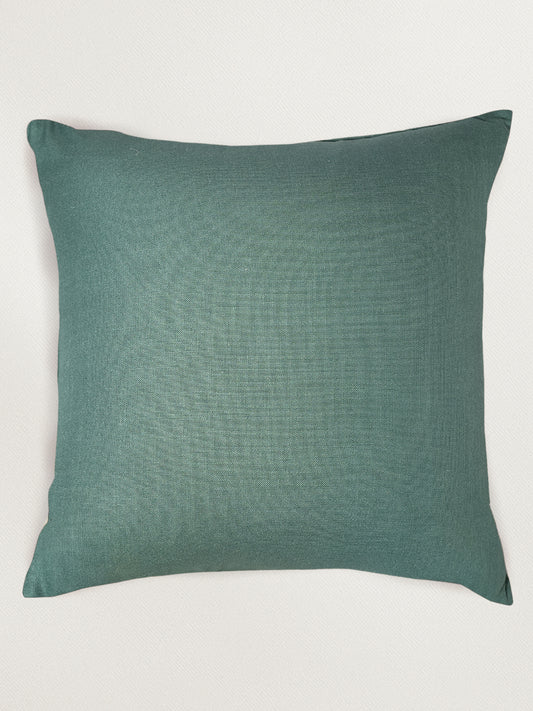 Floral Printed & Embroidered Reversible |16 x 16| Spring Summer Cushion Cover