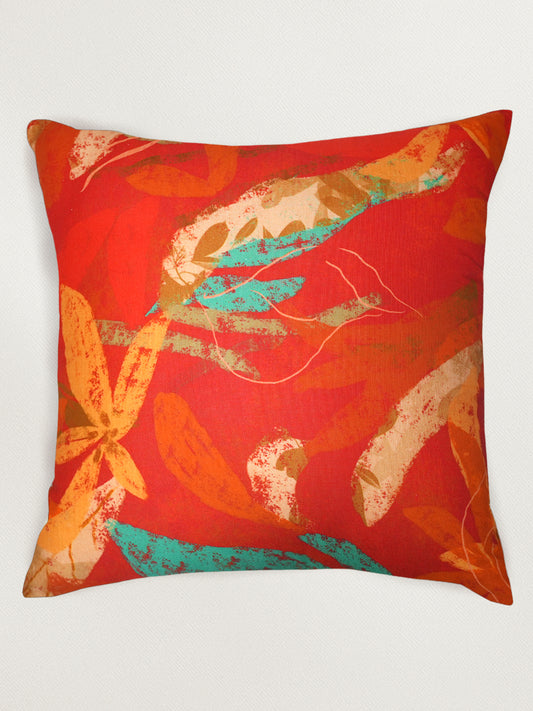 Floral Printed 16 x 16 inch | Linen Cushion Cover
