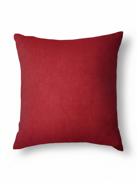 Red pillow on a white background