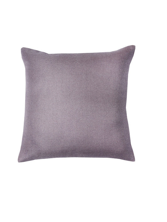 Cushion Cover for Sofa, Bed Cotton Blend |Self Textured | Lilac - 16x16in (40x40cm) (Pack of 1)