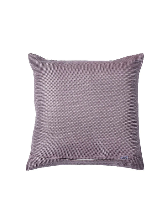 Cushion Cover for Sofa, Bed Cotton Blend |Self Textured | Lilac - 16x16in (40x40cm) (Pack of 1)