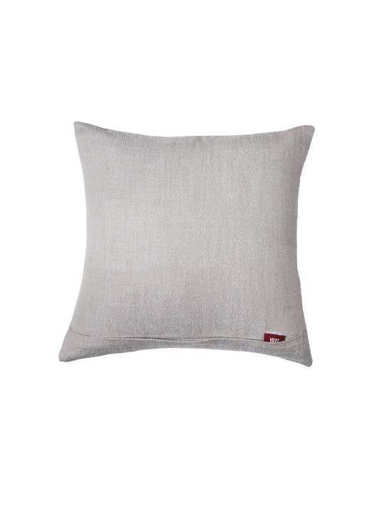 Cushion Cover for Sofa, Bed Cotton Blend with Self Textured | Brown - 16x16in(40x40cm) (Pack of 1)