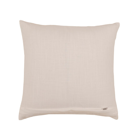 Cushion Cover Poly-Canvas Ikat Pattern | Solid Print | 16" X 16" Inch