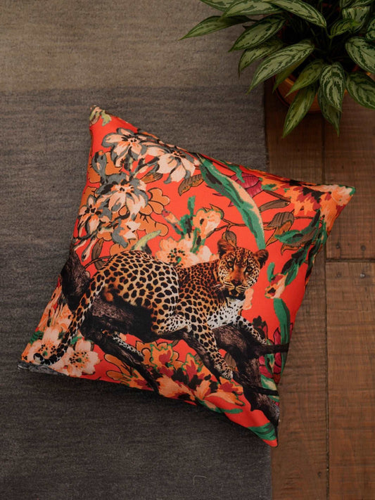 Cushion Cover Polycanvas LeopardMulti - 16" X 16"