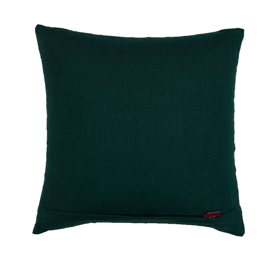 Cushion Cover Poly-Canvas Solid Colors Printed Peacock | 16" X 16" Inch