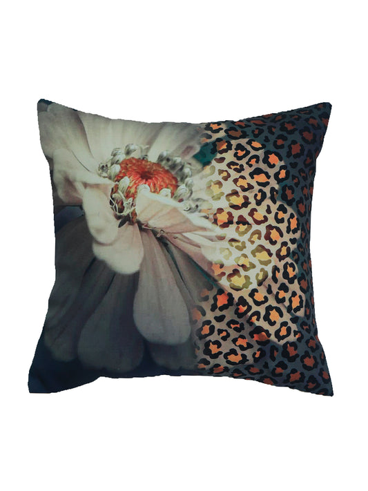 Cushion Cover Poly Canvas Cord Work Multi | 16"X16" Inch