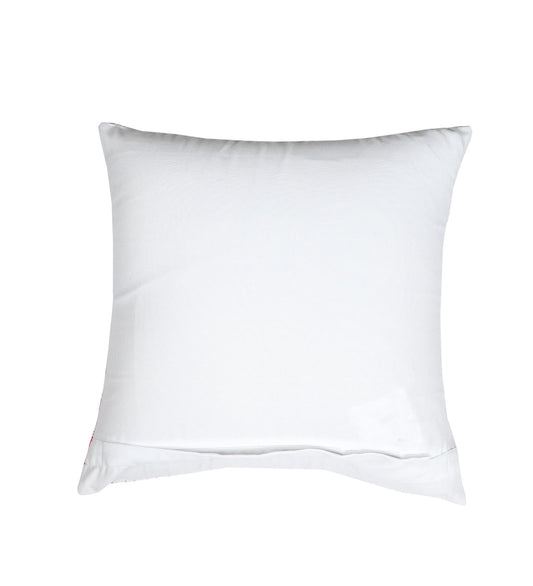 Cushion Cover with Vintage Mumbai Print - Poly-Canvas | Multicolor - 16x16 inch