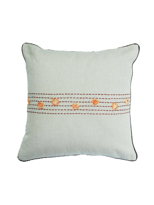 Cushion Cover Frayed Technique Brown/Beige - 16" X 16"