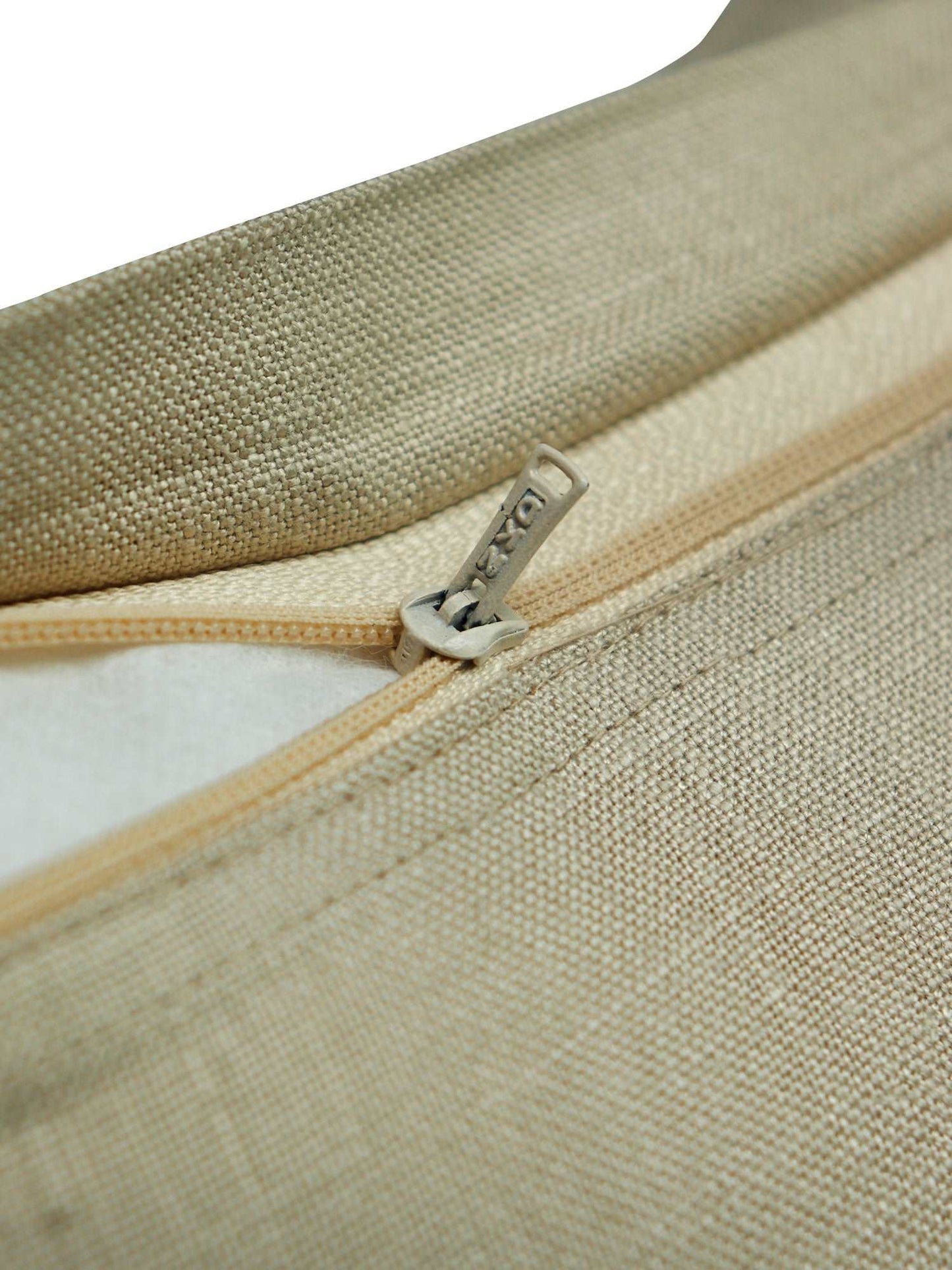 Cushion Cover Cotton Blend Solid Pleats In Center Antique Gold - 16" X 16"