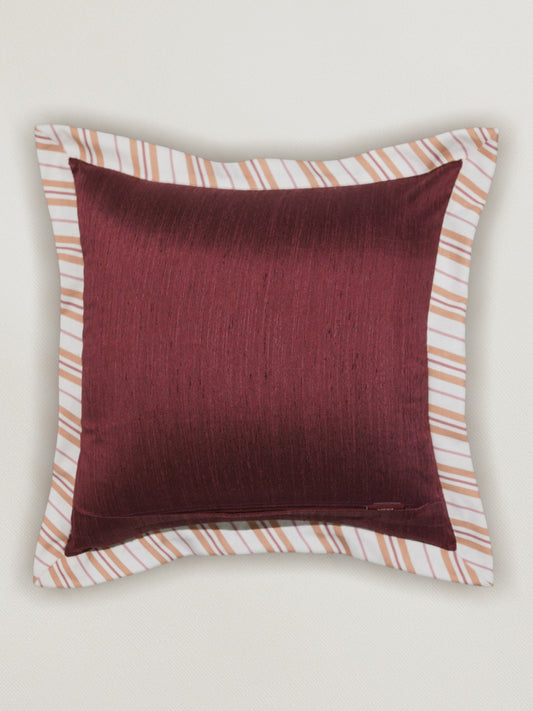 Flange Cushion Cover | Deep Red | 16 Inch x 16 Inch