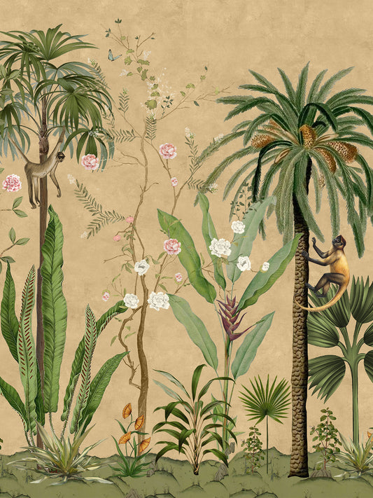 Wallpaper Non Woven/Canvas - Gilded Wilderness (1 sqft)