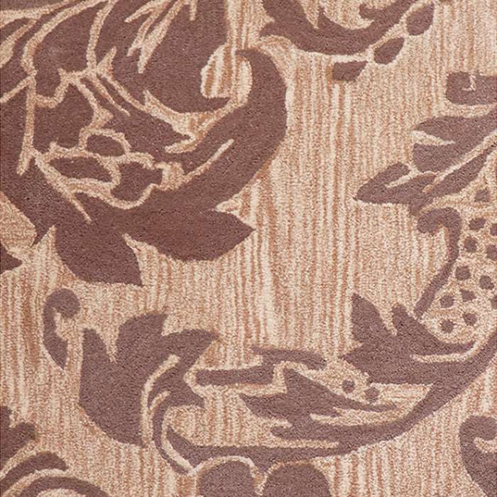 Carpet Hand Tufted 100% Woollen Classic Brown Damask - 4ft X 6ft