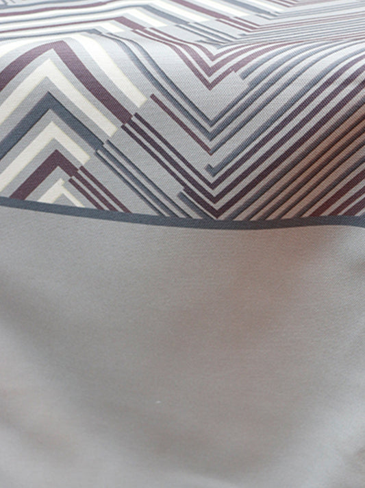 Table Runner Poly Canvas Geometric Digital Printed Sage Green - 12" X 84"