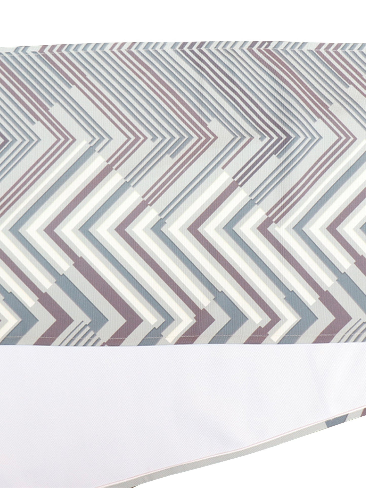 Table Runner Poly Canvas Geometric Digital Printed Sage Green - 12" X 84"