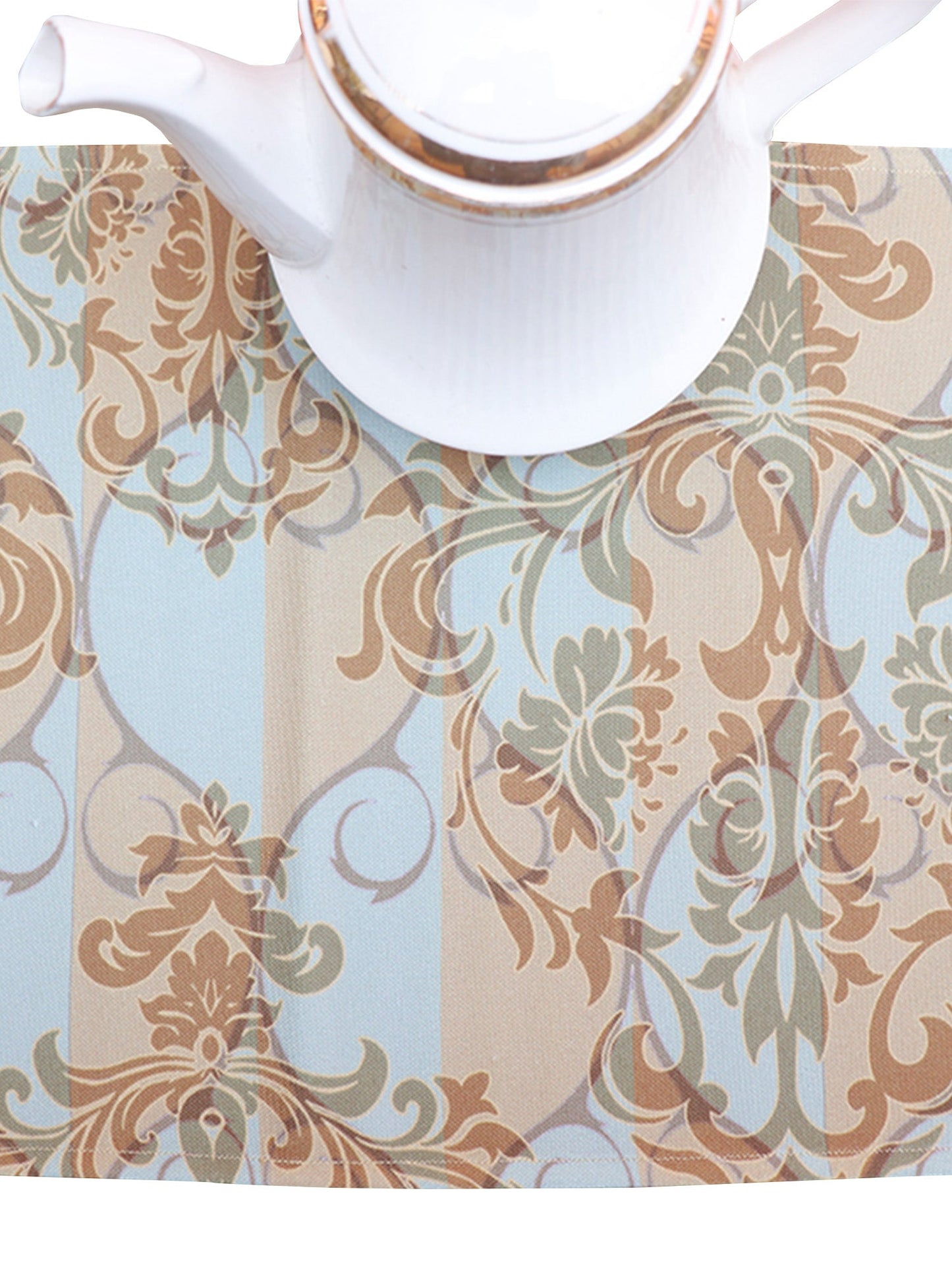 Table Runner Poly Canvas Floral Print Multi - 12" X 84"
