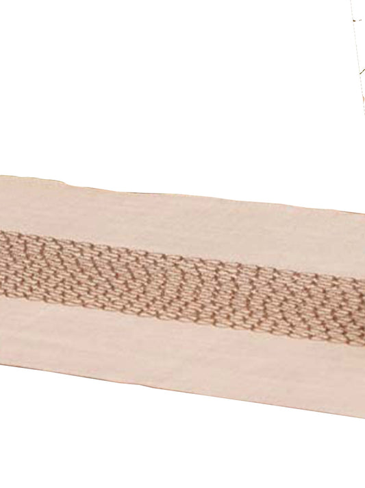 Table Runner 100% Cotton Embroidered Beige - 12" X 84"