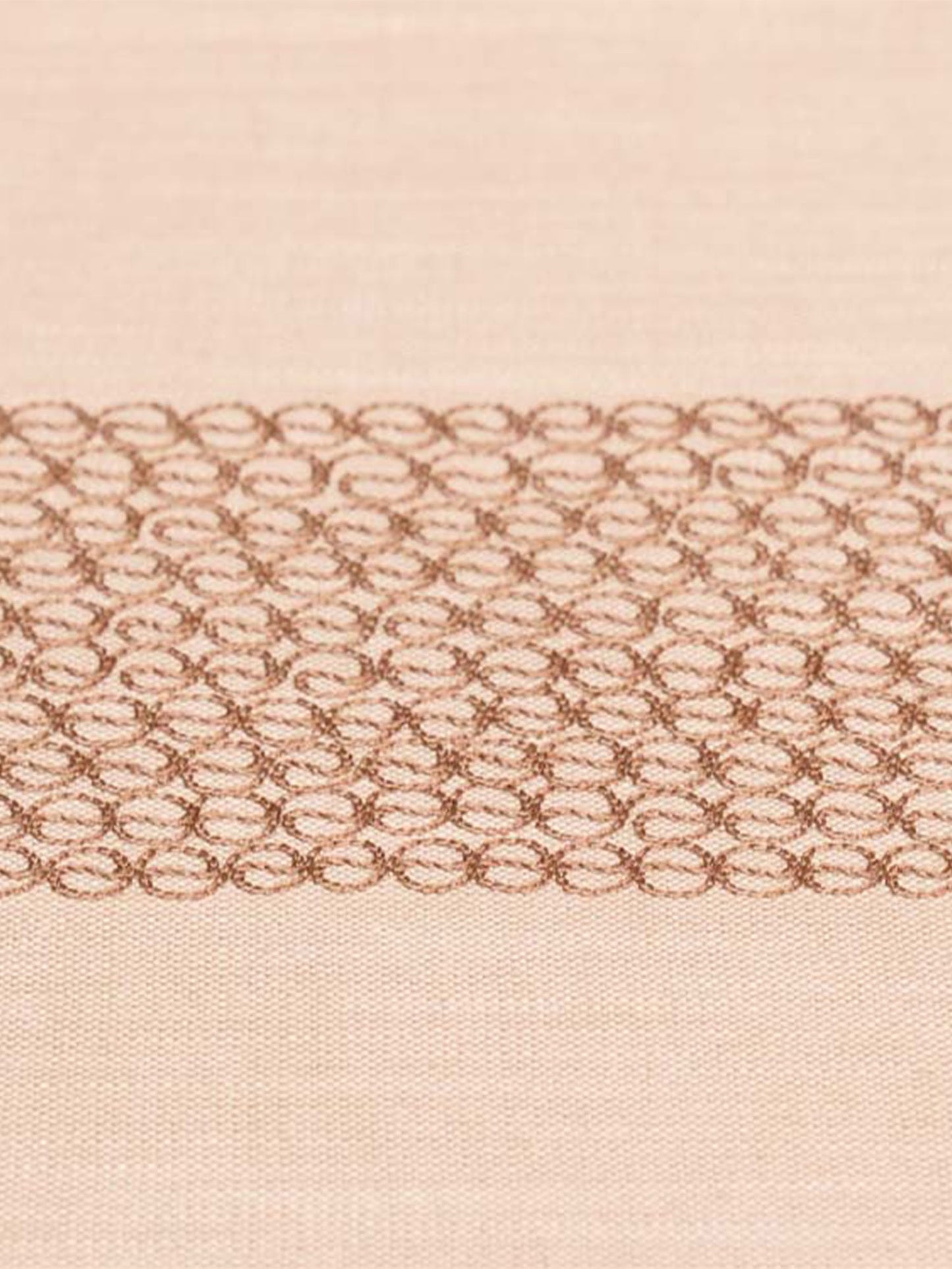 Table Runner 100% Cotton Embroidered Beige - 12" X 84"