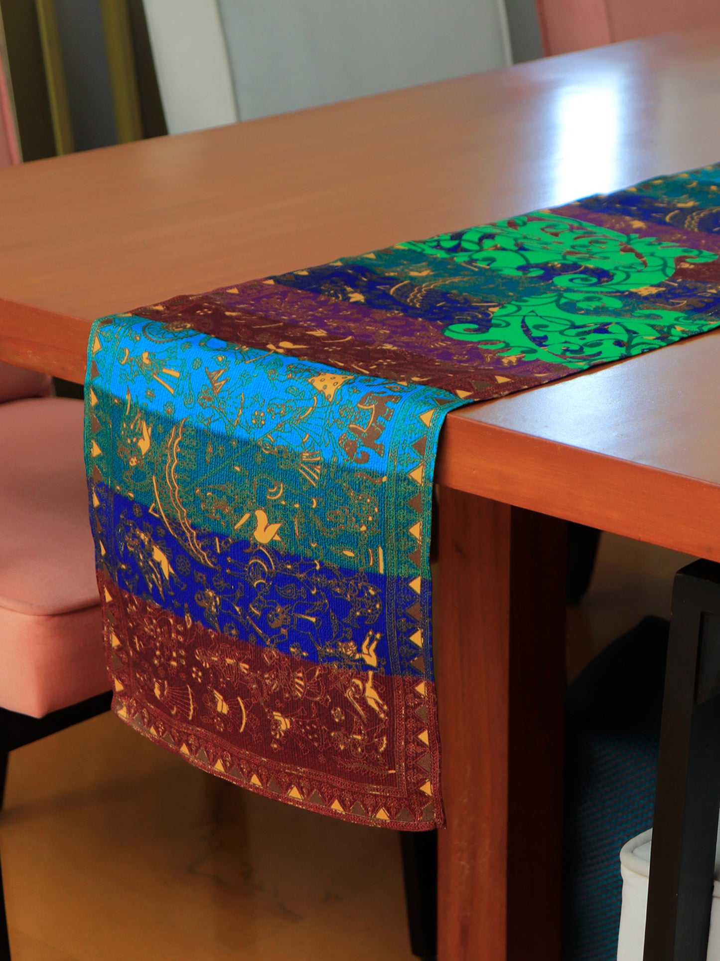 Table Runner Floral Digital print Multi - 12" X 84"