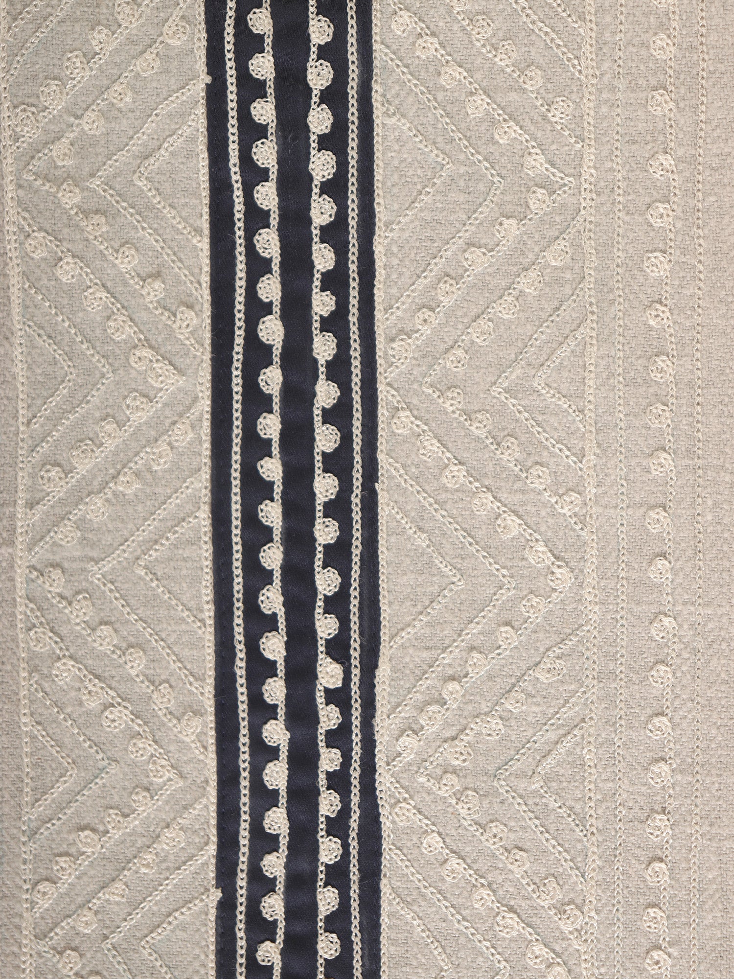 closeup embroidery on table runner - 52x84 inches.