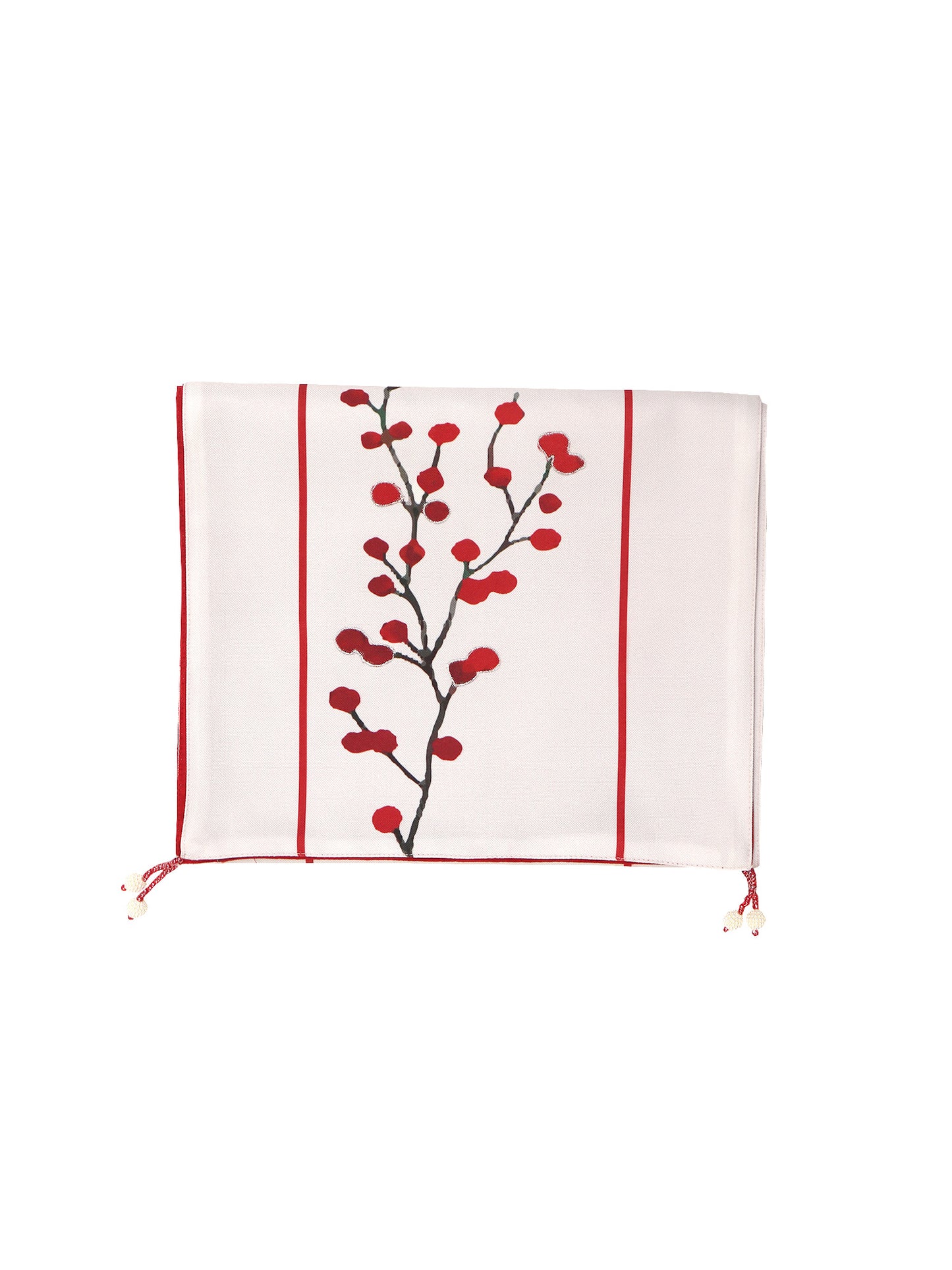 Zari Embroidery on Floral patterned Table Runner