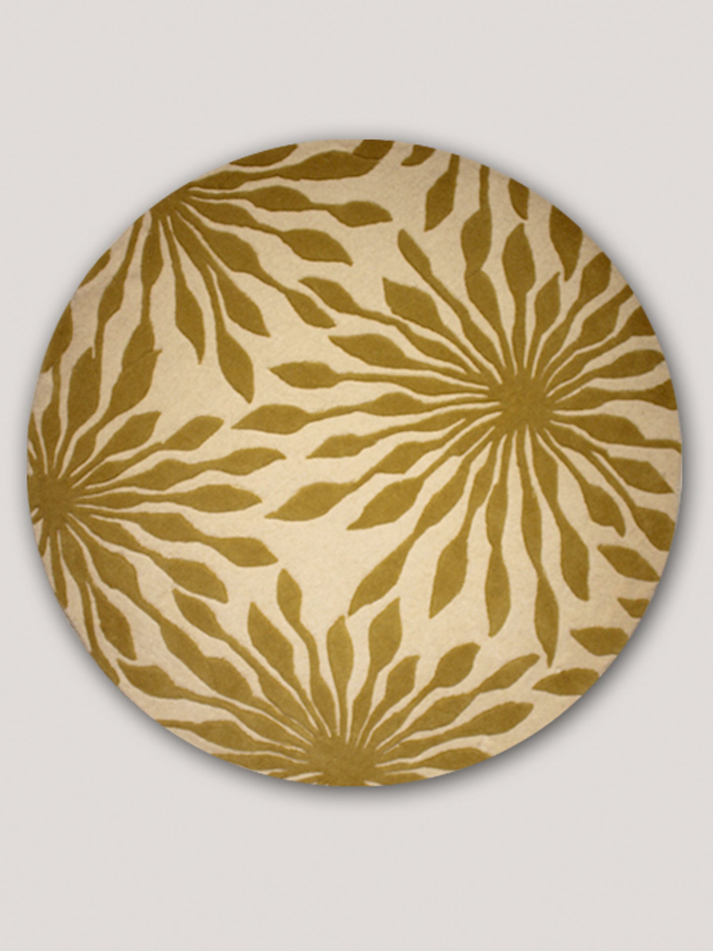 Carpet Hand Tufted 100% Woollen Decadence Floral Carpet Off White - 5ft X 5ft