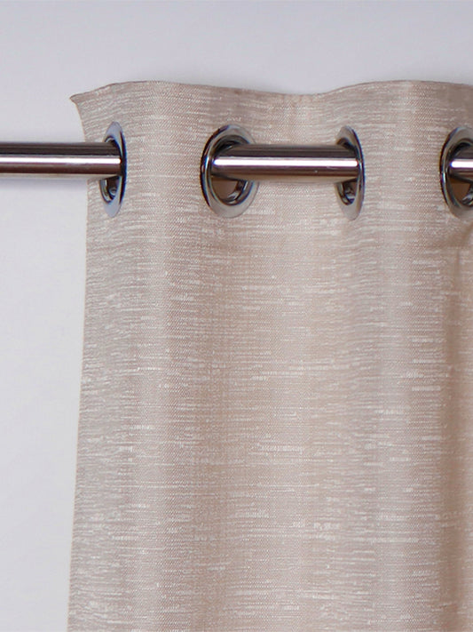 Door Curtain Polyester Blend Self Textured Off White - 54" X 84"