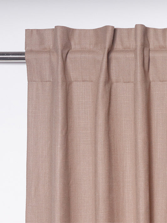 Brown Solid Room Darkening Long Door Curtain- 54"X84"