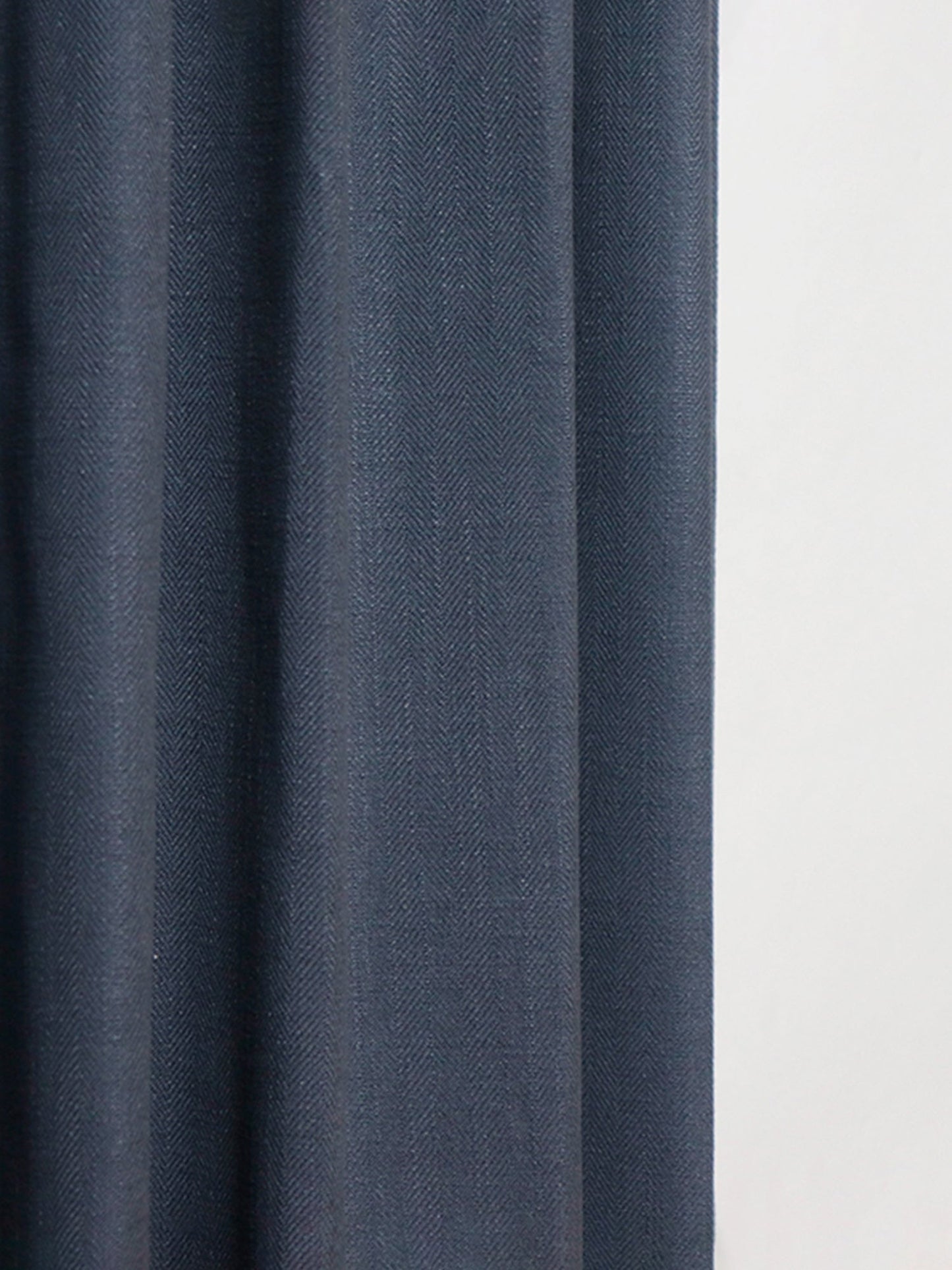 Door Curtain Cotton Blend Herringbone Dark Grey - 54" X 84"