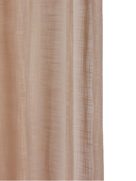 Door Sheer Curtains Polyester Blend Plain Cream - 54" X 84"